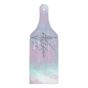 Chrome wie RN Caduceus Medical Mother Pearl Schneidebrett