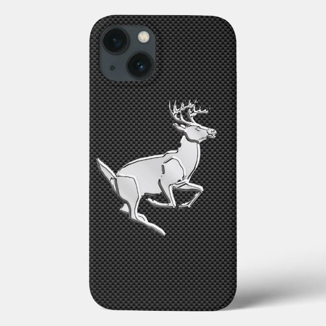 Chrome wie Running Buck auf Carbon Fibre Print Case-Mate iPhone Hülle (Rückseite)
