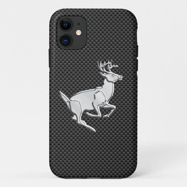Chrome wie Running Buck auf Carbon Fibre Print Case-Mate iPhone Hülle (Rückseite)
