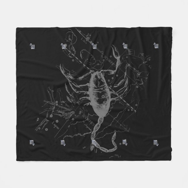 Chrome wie Scorpio Zodiac Sign auf Hevelius Dekora Fleecedecke (Vorderseite (Horizontal))