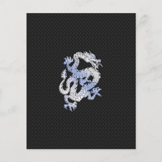 Chrome wie silber Dragon Black Snake Skin Stil Flyer (Vorne)