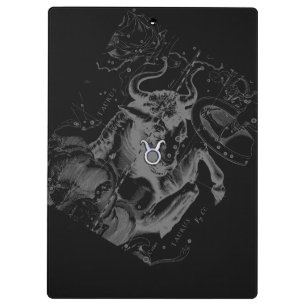 Chrome wie Taurus-Zeichen auf Hevelius Klemmbrett