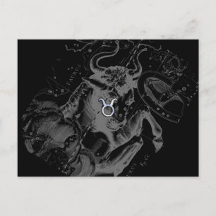 Chrome wie Taurus-Zeichen auf Hevelius Postkarte