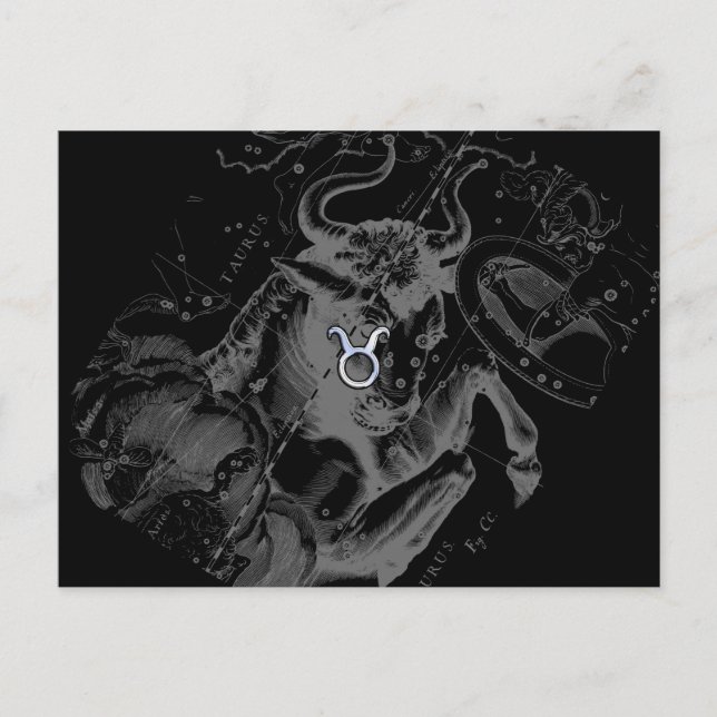 Chrome wie Taurus-Zeichen auf Hevelius Postkarte (Vorderseite)