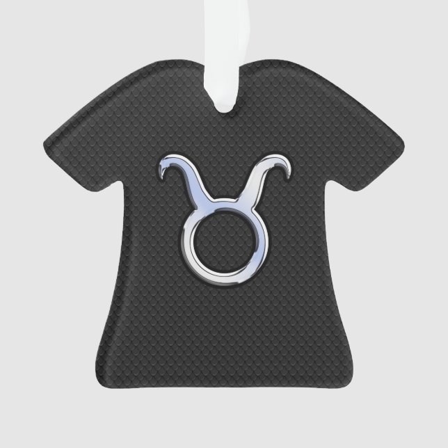 Chrome wie Taurus Zodiac Signature Decor Ornament (Vorderseite)