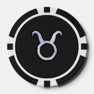 Chrome wie Taurus Zodiac Signature Decor Pokerchips