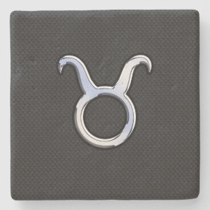 Chrome wie Taurus Zodiac Signature Decor Steinuntersetzer