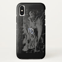 Chrome wie Virgo Zodiac Sign auf Black Hevelius