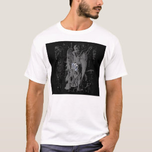 Chrome wie Virgo Zodiac Sign auf Black Hevelius T-Shirt