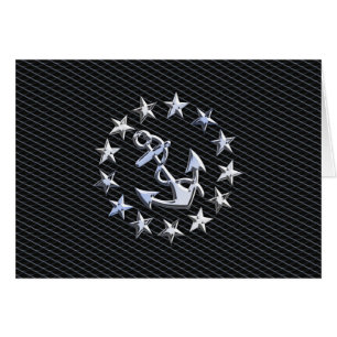 Chrome Yacht Naval Flag auf Automotive Grille Prin