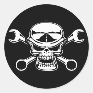 Chromeboy Kreuz-Schlüssel Runder Aufkleber