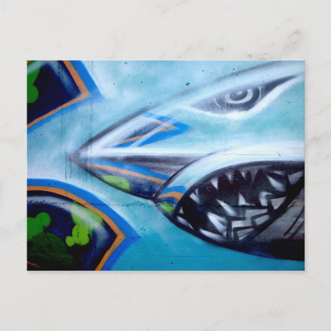 Chromie Da Shark Post Card Postkarte (Vorderseite)