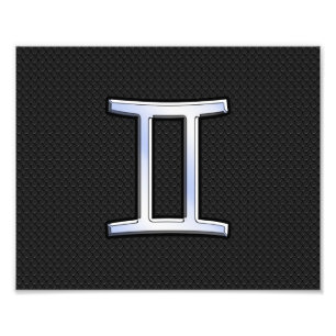 Chromieren Sie wie Zwillings-Tierkreis-Zeichen Fotodruck