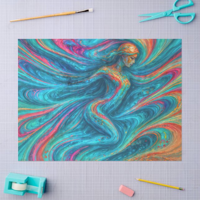 "Chromisca" - Fluid Enchantress Portrait Seidenpapier (Basteln)