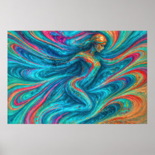 „Chromisca“ - Porträt der fließenden Zauberin Poster