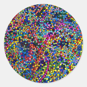 Chromovescent Kinestacium psychedelischer Runder Aufkleber