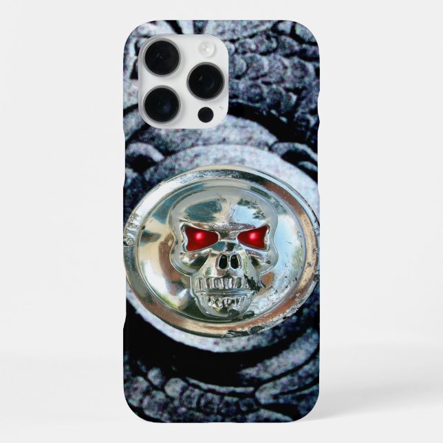CHROMSCHÄDEL MIT FANTASY-GREIFEN iPhone HÜLLE (Rückseite)