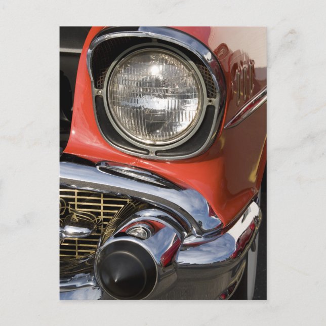 Chromteile für Oldtimer und Scheinwerfer Postkarte (Vorderseite)