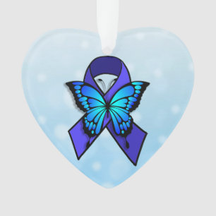 Chronic Fatigue Ribbon and Butterfly Weihnachten Ornament