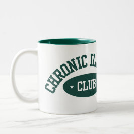 Chronic Illness Club Mug, Cute Gift for Spoonies Zweifarbige Tasse