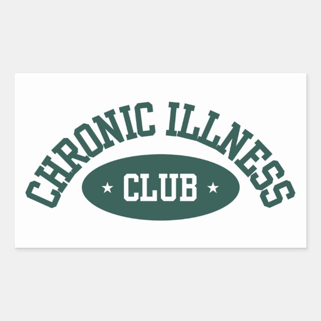 Chronic Illness Club Sticker, Disability Awareness Rechteckiger Aufkleber (Vorderseite)