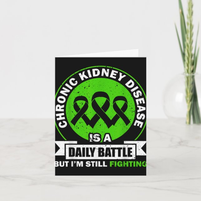Chronic Kidney Disease Is A Daily Battle Ckd Aware Karte (Vorderseite)