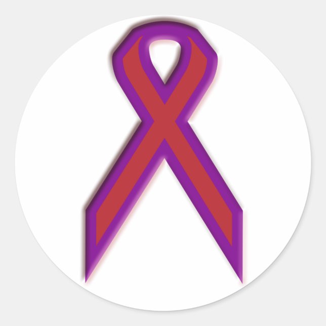 Chronic Migräne Awareness Ribbon - Aufkleber (Vorderseite)