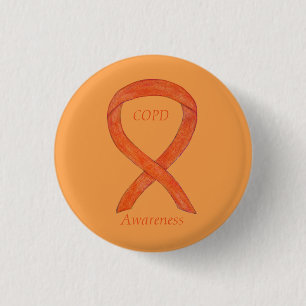 Chronisch obstruktive Lungenerkrankung Ribbon Butt Button