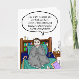 Chronische Krankheitsserie Handgezogener Cartoon Karte