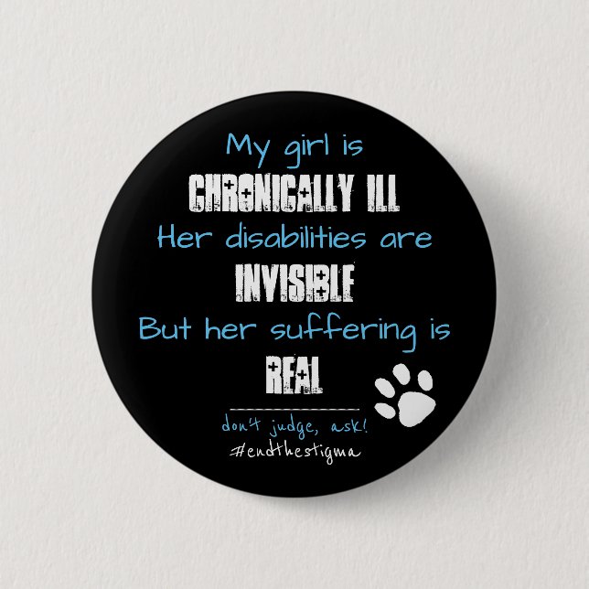 Chronischer Krankheits-Unfähigkeits-Knopf für ESA Button (Vorderseite)