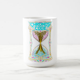 Chronos Code Stundenglas Cyberpunk Grafik Herren T Kaffeetasse
