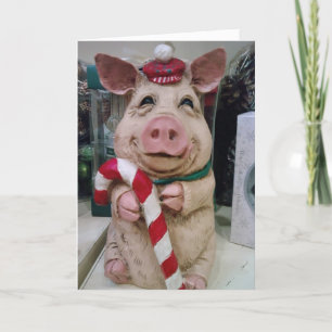 CHRSITMAS **PIG** HAT EIN FANTASISCHES CHRISMAS FEIERTAGSKARTE