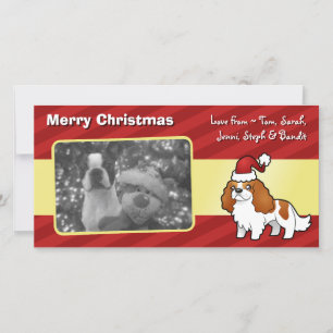 Chrstmas unbekümmerter Königcharles Spaniel Feiertagskarte