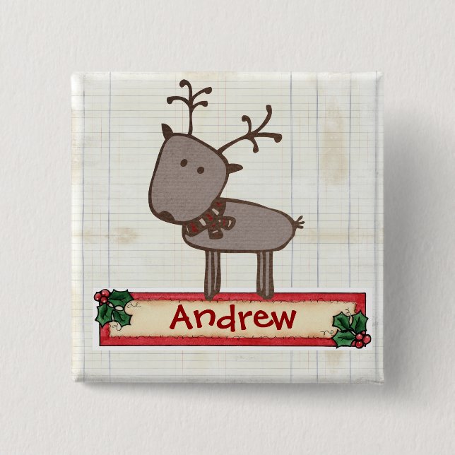 Chrtimstas Strumpf-Aufkleberknopf Button (Vorderseite)