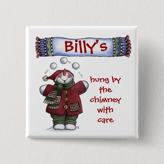 Chrtimstas Strumpf-Aufkleberknopf Button (Vorderseite)