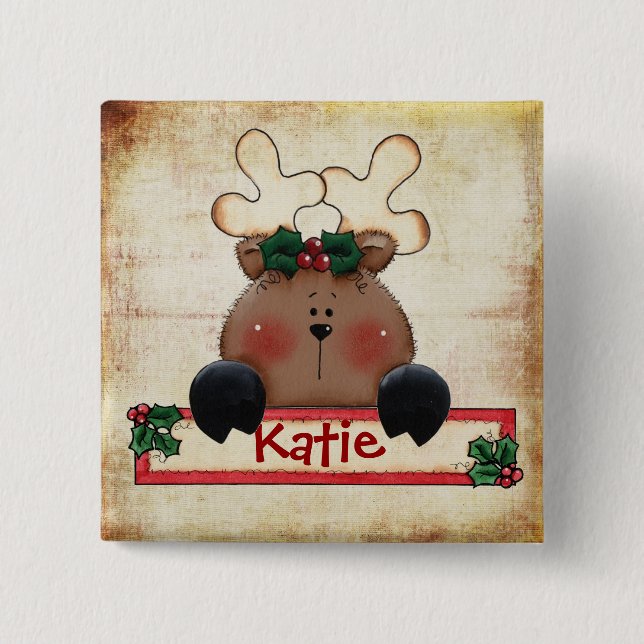 Chrtimstas Strumpf-Aufkleberknopf Button (Vorderseite)