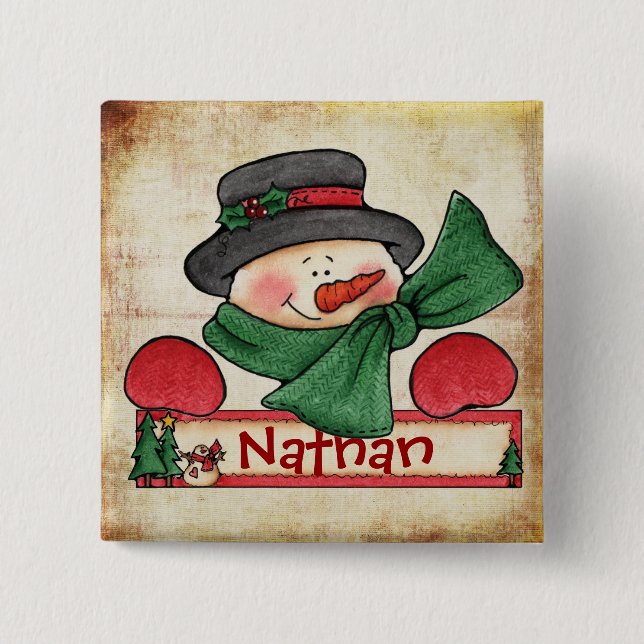 Chrtimstas Strumpf-Aufkleberknopf Button (Vorderseite)