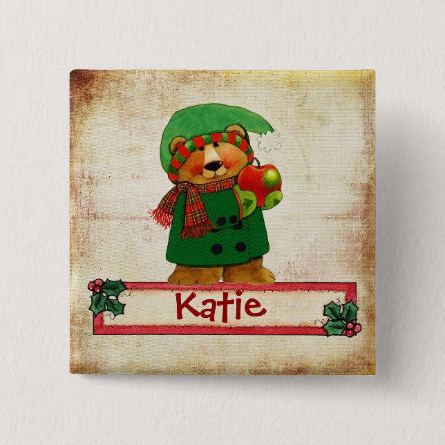 Chrtimstas Strumpf-Aufkleberknopf Button (Vorderseite)