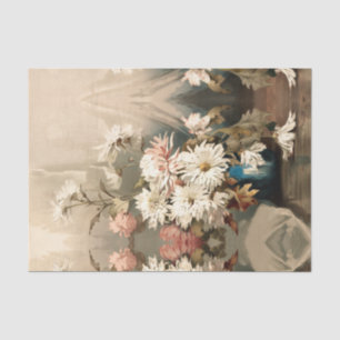 Chrysanthemas, Decoupage Seidenpapier