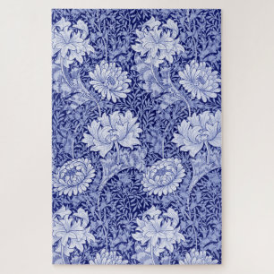 Chrysantheme Blau, William Morris Puzzle