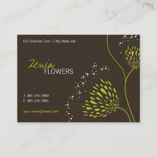 Chrysantheme-Blumen-elegante Blumengeschäfts-Kart Visitenkarte