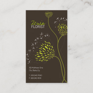 Chrysantheme-Blumen-elegante Blumengeschäfts-Kart Visitenkarte