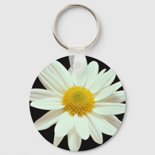 Chrysantheme des weißen Gänseblümchens Schlüsselanhänger