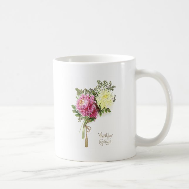 Chrysantheme-Geburtstag Tasse (Rechts)
