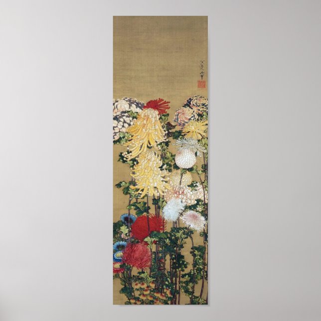 Chrysantheme, Hokusai Poster (Vorne)