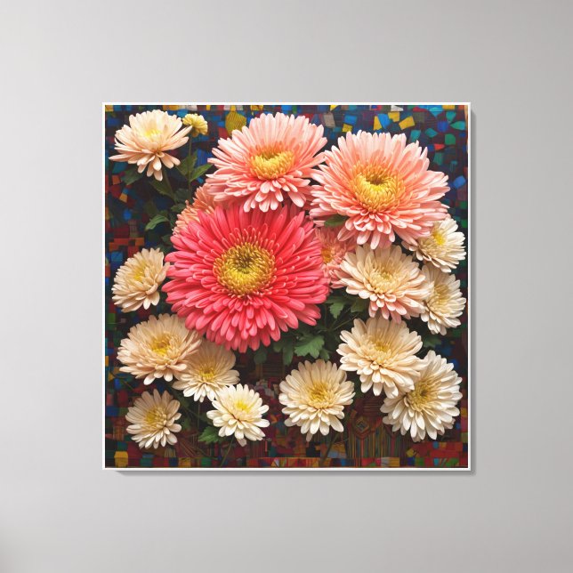 chrysantheme leinwanddruck (Vorderseite)