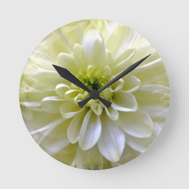 CHRYSANTHEME RUNDE WANDUHR (Vorderseite)
