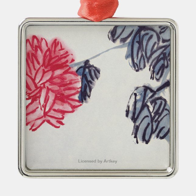 Chrysantheme Silbernes Ornament (Vorne)