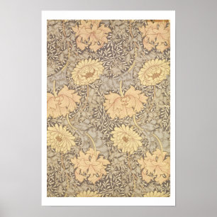 "Chrysantheme" Tapetenentwurf, 1876 Poster
