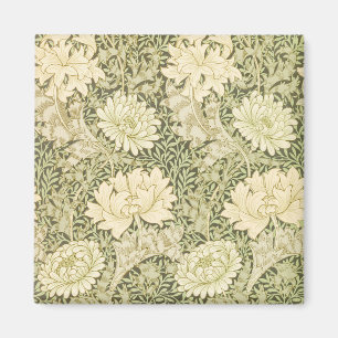 Chrysantheme von William Morris, Vintage Kunst Magnet